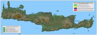 Informations touristiques sur la Crète. La route nationale 90. Cliquer pour agrandir l'image.
