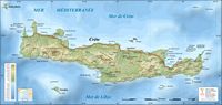 La région de la Crète en Grèce. Carte de la Crète (auteur Éric Gaba). Cliquer pour agrandir l'image.