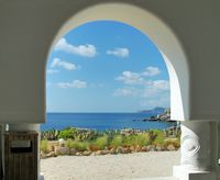 Grande rotonde des thermes de Kalithéa à Rhodes. Cliquer pour agrandir l'image.
