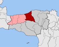 Le village d’Adélé en Crète. Situation du canton d'Adélé (auteur Pitichinaccio). Cliquer pour agrandir l'image.