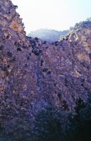 Le village d’Agia Roumeli en Crète. Les gorges. Cliquer pour agrandir l'image.