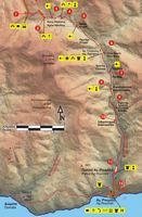 Les gorges de Samaria en Crète. Carte A du sentier européen E4 - Section 18 d'Omalos à Agia Roumeli. Cliquer pour agrandir l'image.