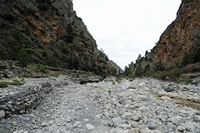 Les gorges de Samaria en Crète. Les gorges de Samaria au sud des Portes de Fer. Cliquer pour agrandir l'image.