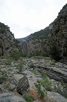 Les gorges de Samaria en Crète. Les gorges de Samaria au sud des Portes de Fer. Cliquer pour agrandir l'image.