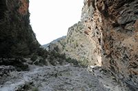 Les gorges de Samaria en Crète. Les gorges au nord du vieil Agia Roumeli. Cliquer pour agrandir l'image.