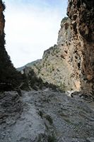 Les gorges de Samaria en Crète. Les gorges au nord du vieil Agia Roumeli. Cliquer pour agrandir l'image.