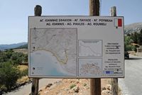 Le village d’Anopoli en Crète. Carte de randonnée d'Agios Ioannis à Agia Roumeli. Cliquer pour agrandir l'image.