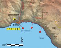 Le village d’Anopoli en Crète. Carte du sentier européen E4 - Section 12 d'Agia Roumeli à Agios Pavlos. Cliquer pour agrandir l'image.