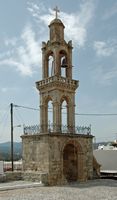 Campanile de l'église d'Asclépios à Rhodes. Cliquer pour agrandir l'image.