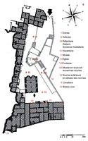 Le village d’Assomatos en Crète. Plan du monastère de Pisso Preveli. Cliquer pour agrandir l'image.