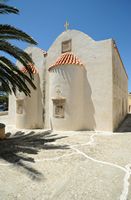 Le village d’Assomatos en Crète. Église du monastère de Preveli. Cliquer pour agrandir l'image.