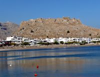 Le village de Charaki à Rhodes. Cliquer pour agrandir l'image.