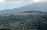 Vue d'Emponas à Rhodes depuis château de Kritinia. Cliquer pour agrandir l'image.
