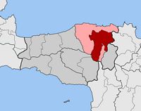 Le village de Garazo en Crète. Situation du canton d'Axos (auteur Pitichinaccio). Cliquer pour agrandir l'image.
