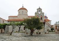 Le village de Gonia en Crète. Le monastère de Profitis Ilias à Roustika. Cliquer pour agrandir l'image.