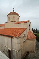 Le village de Gonia en Crète. Le monastère de Profitis Ilias à Roustika. Cliquer pour agrandir l'image.