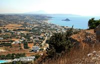 Le golfe de Kéfalos sur l'île de Kos (auteur Karelj). Cliquer pour agrandir l'image.