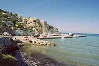 Le village de Kamirou Skala à Rhodes. Cliquer pour agrandir l'image.
