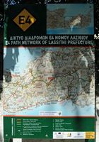 Le village de Koutsouras en Crète. Carte des gorges d'Orino. Cliquer pour agrandir l'image.