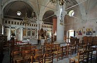 Le village de Kritsa en Crète. L'église Notre-Dame Hodigitria. Cliquer pour agrandir l'image.