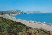 Le village de Lardos sur l’île de Rhodes. La baie de Lardos. Cliquer pour agrandir l'image.