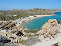 Le village de Palékastro en Crète. La plage de Vaï (auteur Olaf Tausch). Cliquer pour agrandir l'image.