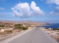 Le village de Palékastro en Crète. La route du cap Sidéros (auteur C. Messier). Cliquer pour agrandir l'image.