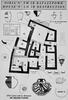 Le village de Palékastro en Crète. Plan de la maison N de Roussolakos (auteur Olaf Tausch). Cliquer pour agrandir l'image.