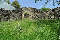 Le village de Patsianos en Crète. Maison en ruines à Kallikratis. Cliquer pour agrandir l'image.