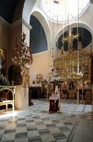 Le monastère d'Agia Triada en Crète. Intérieur. Cliquer pour agrandir l'image.