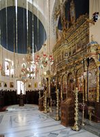 Le monastère d'Agia Triada en Crète. Intérieur. Cliquer pour agrandir l'image.