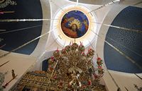 Le monastère d'Agia Triada en Crète. Intérieur. Cliquer pour agrandir l'image.