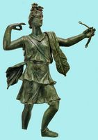 La cité antique d'Aptera en Crète. Statue d'Artémis d'Aptera. Cliquer pour agrandir l'image.