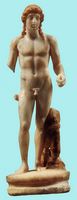 La cité antique d'Aptera en Crète. Statue d'Apollon d'Aptera. Cliquer pour agrandir l'image.