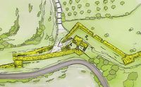 La cité antique d'Aptera en Crète. La fortification de la Porte de l'Ouest. Cliquer pour agrandir l'image.