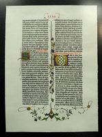 Le village de Souda en Crète. Copie de la Bible de Gutenberg au Musée de la typographie. Cliquer pour agrandir l'image.