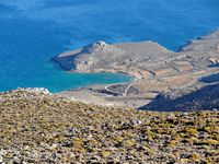 Le village de Ziros en Crète. La plage d'Amatos à Xerokampos (auteur Olaf Tausch). Cliquer pour agrandir l'image.