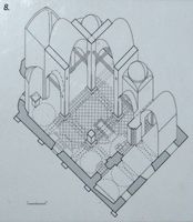 La ville d’Agia Fotini en Crète. Coupe isométrique de l'église Notre-Dame à Patsos. Cliquer pour agrandir l'image.