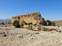 Le site archéologique de Gortyne en Crète. Les ruines des fortifications de l'Acropole (auteur Olaf Tausch). Cliquer pour agrandir l'image.
