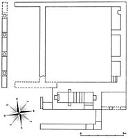 Le site archéologique de Gortyne en Crète. Plan de l'Isiéion. Cliquer pour agrandir l'image.