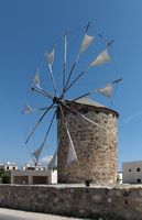 La ville d’Andimahia sur l’île de Kos. Moulin à vent (auteur Steven Fruitsmaak). Cliquer pour agrandir l'image.
