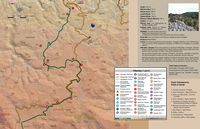 La ville d’Anogia en Crète. Plan du sentier d'Anogia au plateau du Nida (auteur Géoparc du Psiloritis). Cliquer pour agrandir l'image.