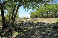 La ville d’Anogia en Crète. Le mont Ida vu depuis Zominthos. Cliquer pour agrandir l'image.