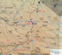 La ville d’Anogia en Crète. Plan du secteur du plateau du Stefana. Cliquer pour agrandir l'image.
