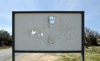 La ville d’Anogia en Crète. Panneau d'information près de Zominthos. Cliquer pour agrandir l'image.