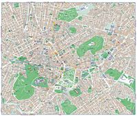 La ville d’Athènes en Grèce. Plan de la ville. Cliquer pour agrandir l'image.