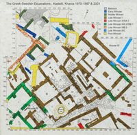La vieille ville de La Canée en Crète. Plan des ruines de Kydonia. Cliquer pour agrandir l'image.
