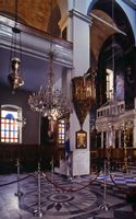 La vieille ville de La Canée en Crète. La cathédrale orthodoxe en 1995. Cliquer pour agrandir l'image.