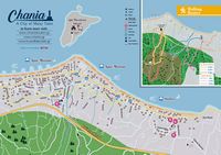 La ville de La Canée en Crète. Carte d'Agia Marina. Cliquer pour agrandir l'image.