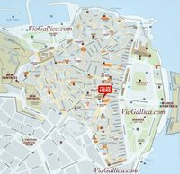 La ville de Corfou. Plan de la vieille ville. Cliquer pour agrandir l'image.